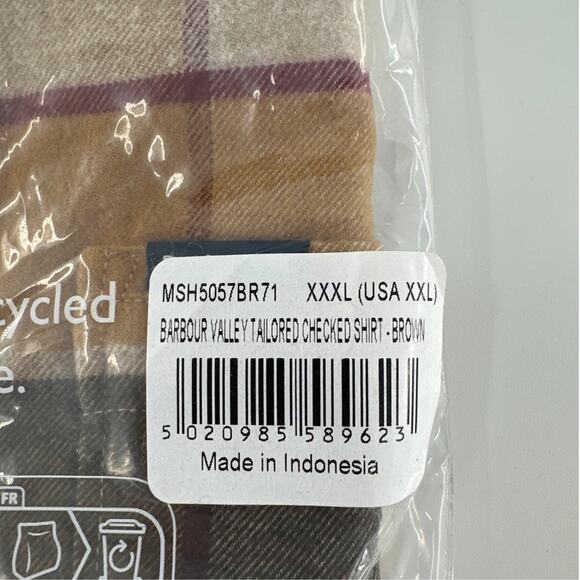 Barbour Men's Valley Tailored Checked Shirt Size XXL - Picture 8 of 10